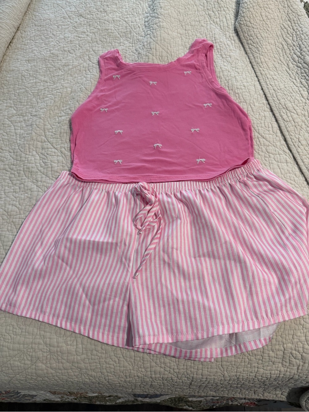SHEIN Hot Pink Ribbed Tank Top
